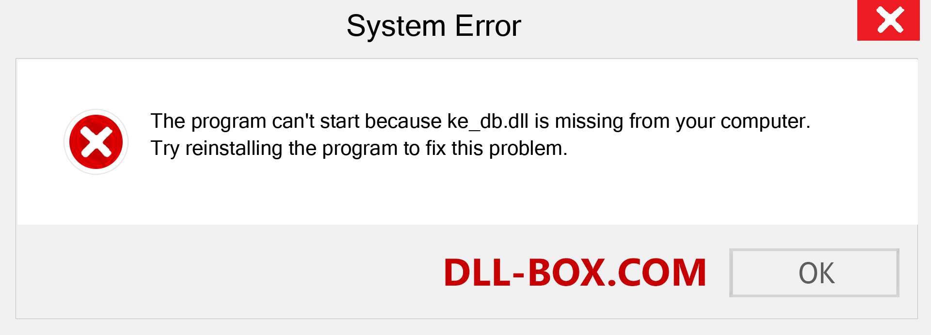  ke_db.dll file is missing?. Download for Windows 7, 8, 10 - Fix  ke_db dll Missing Error on Windows, photos, images
